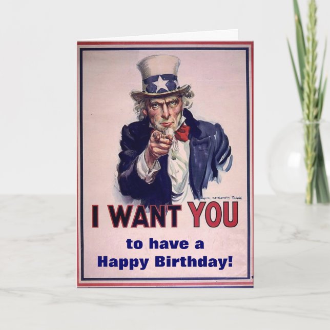 "US - Happy Birthday" Card (Front)