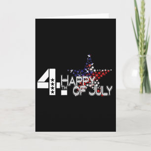 Us Happy Independence Day 4th July Star Flag For W Card