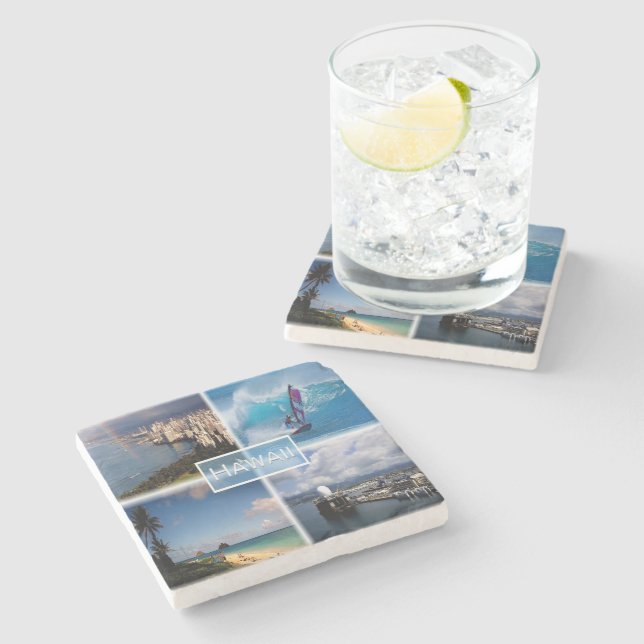 US Hawaii - Honolulu view - The Perouse - Lanikai Stone Coaster (Side)