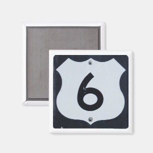 US Highway 6 Road Sign Magnet