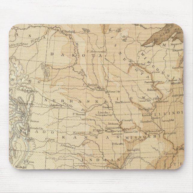 US Hypsometic Sketch Mouse Pad (Front)
