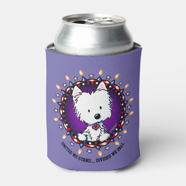 US July 4th Westie Can Cooler (Can Front)