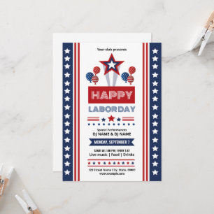 Us labour day event invitation template