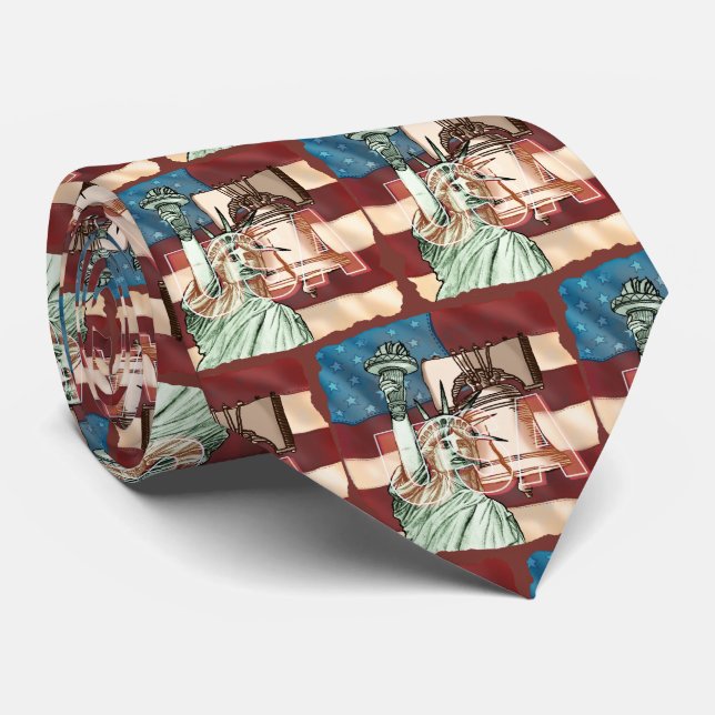 US Liberty Flag Tie (Rolled)