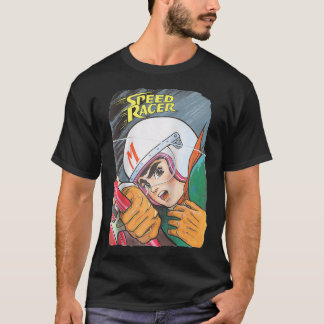 US Manga Speed Racer Logo Close 01 White T-Shirt