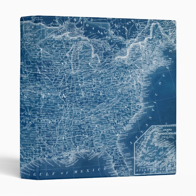 US Map Blueprint Binder (Front/Spine)