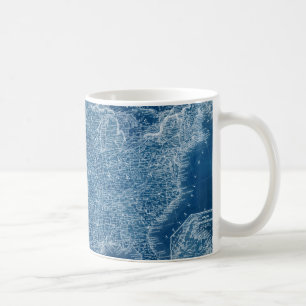 US Map Blueprint Coffee Mug