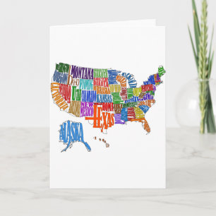 US Map Card