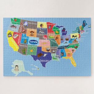 US Map for Kids Jigsaw Puzzle