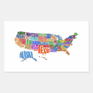 US MAP STICKER