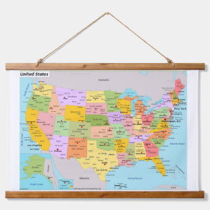 US Map Wall Hanging Tapestry