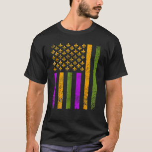 US Mardi Gras Flag Celebration For Men & Women T-Shirt