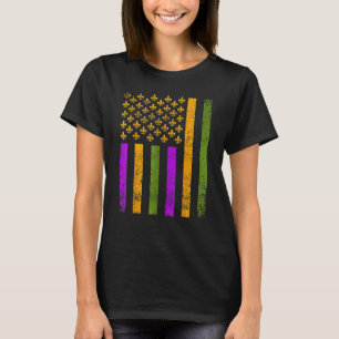 US Mardi Gras Flag Celebration For Men & Women T-Shirt