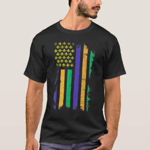 US Mardi Gras Flag - Celebration Outfit For Men &  T-Shirt