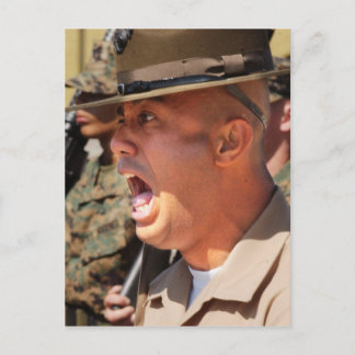 US Marine Corps Drill Instructor Postcard