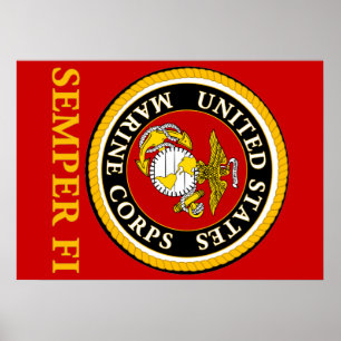 US Marine Official Seal - Semper Fi Poster