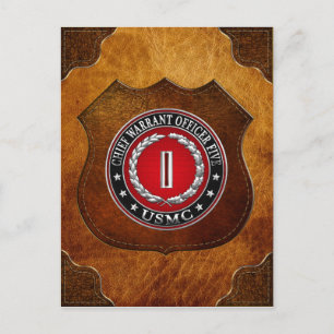 US Marines: Chief Warrant Five (USMC CWO-5) [3D] Postcard