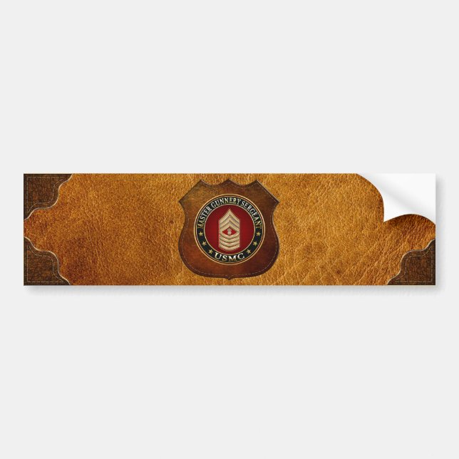 US Marines: Master Gunnery Sergeant (USMC MGySgt) Bumper Sticker (Front)