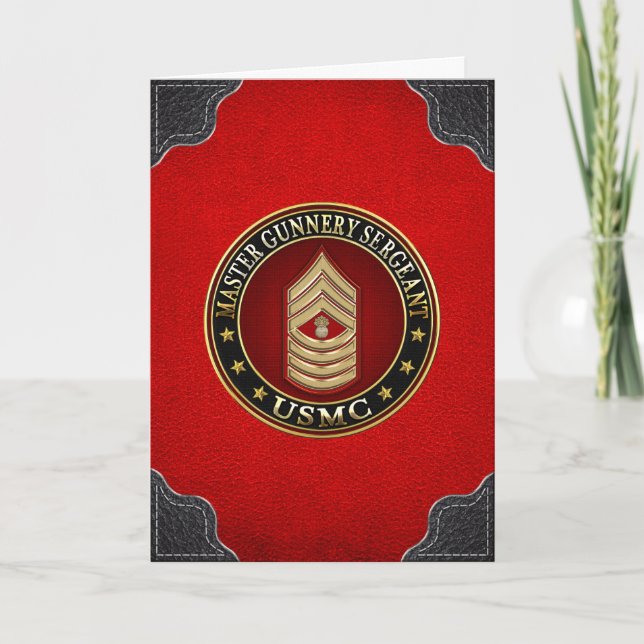 US Marines: Master Gunnery Sergeant (USMC MGySgt) Card (Front)