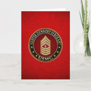 US Marines: Master Gunnery Sergeant (USMC MGySgt) Card