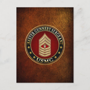 US Marines: Master Gunnery Sergeant (USMC MGySgt) Postcard