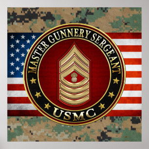 US Marines: Master Gunnery Sergeant (USMC MGySgt) Poster