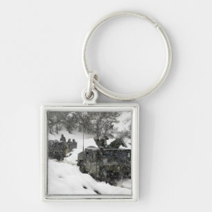 US Marines patrol in Khowst-Gardez Pass Keychain