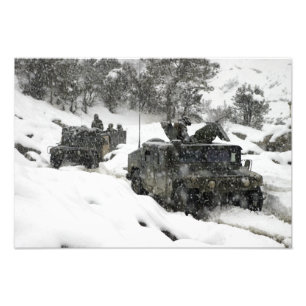 US Marines patrol in Khowst-Gardez Pass Photo Print