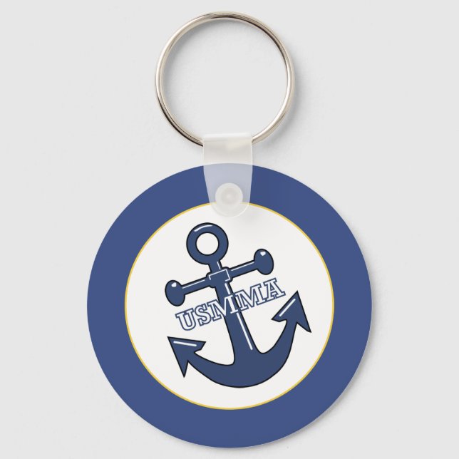 US Merchant Marine Academy Anchor. Keychain (Front)
