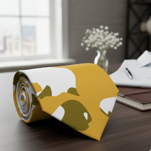 US Military Camouflage Green Camo Seamless Pattern Tie