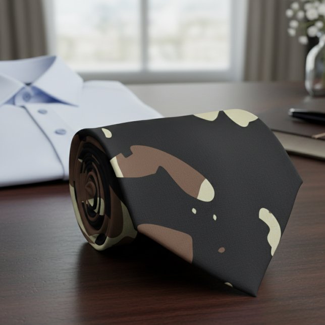 US Military Camouflage Green Camo Seamless Pattern Tie (US Military Camouflage Green Camo Neck Tie)