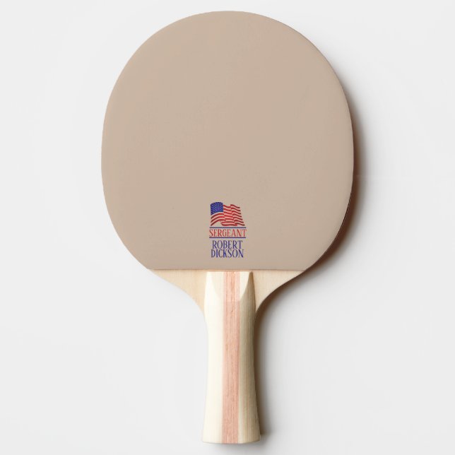 US Military Personalized Ping Pong Paddle (Back)