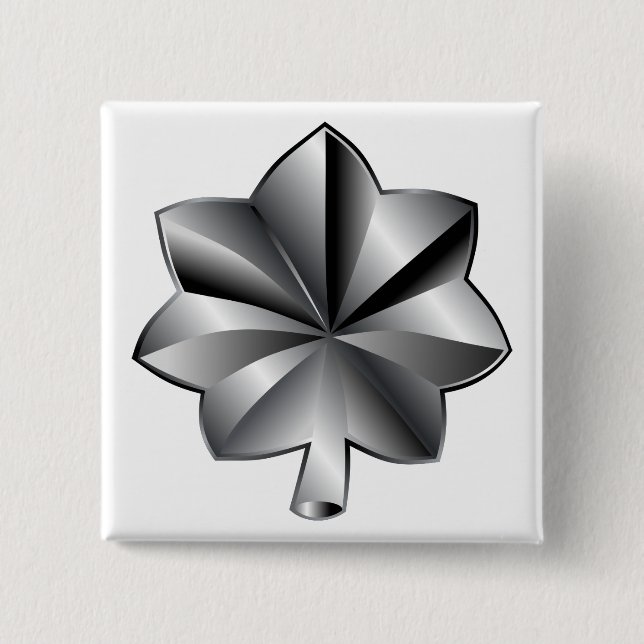 US Military Rank - Lieutenant Colonel 2 Inch Square Button (Front)