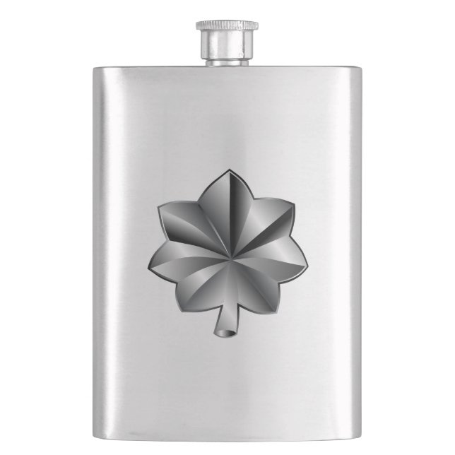 US Military Rank - Lieutenant Colonel Hip Flask (Front)