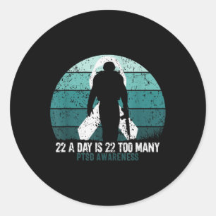 Us Military Veterans Suicide Awareness Ptsd Awaren Classic Round Sticker