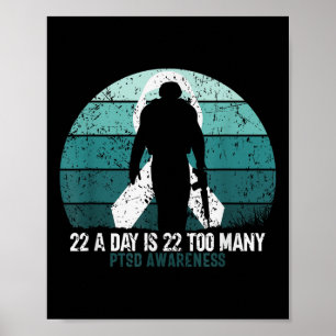 Us Military Veterans Suicide Awareness Ptsd Awaren Poster