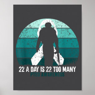 Us Military Veterans Suicide Awareness Ptsd Awaren Poster