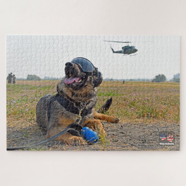 US MILITARY WORKING DOG (20x30 inch) Jigsaw Puzzle (Horizontal)