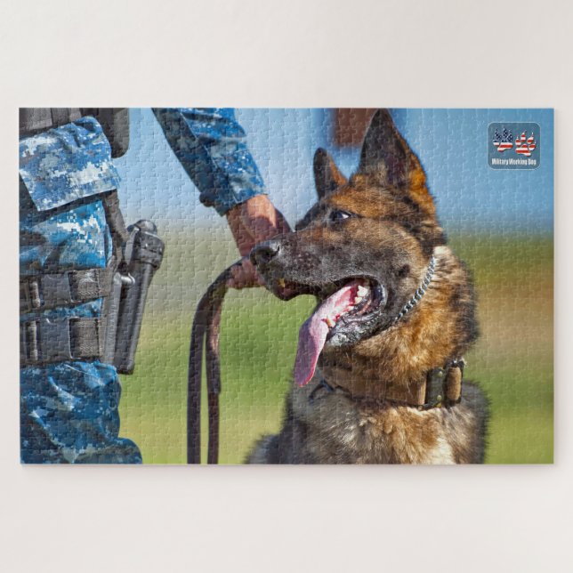US MILITARY WORKING DOG (20x30 inch) Jigsaw Puzzle (Horizontal)