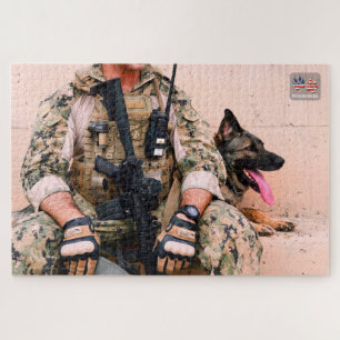 US MILITARY WORKING DOG (20x30 inch) Jigsaw Puzzle