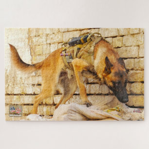 US MILITARY WORKING DOG (20x30 inch) Jigsaw Puzzle