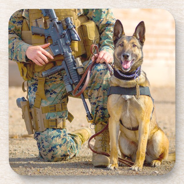 US MILITARY WORKING DOG COASTER (Front)