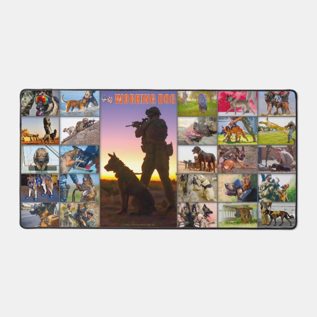 US MILITARY WORKING DOG DESK MAT (Front)