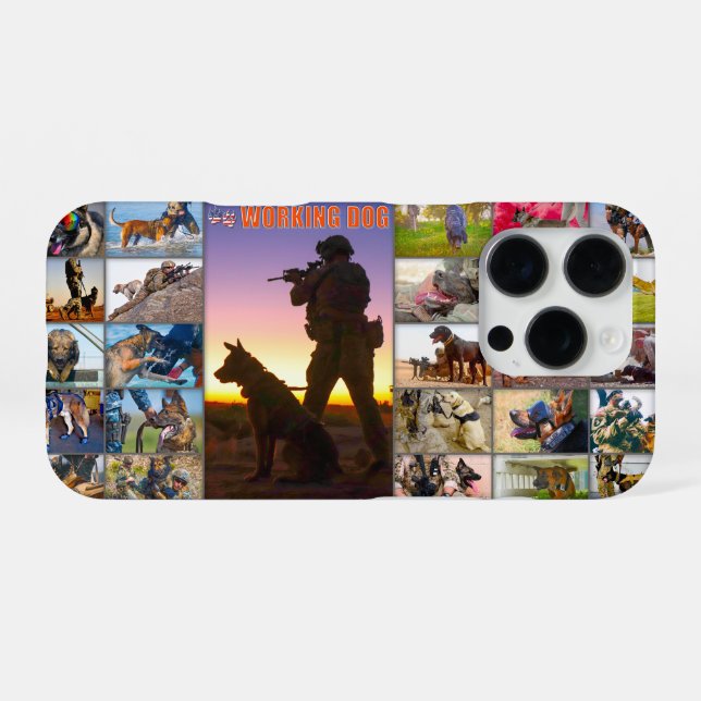 US MILITARY WORKING DOG iPhone CASE (Back Horizontal)