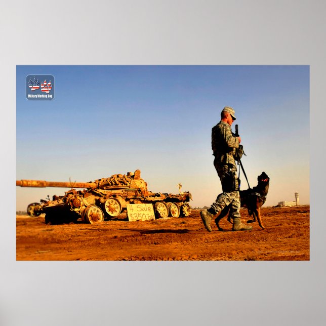 US MILITARY WORKING DOG POSTER (Front)