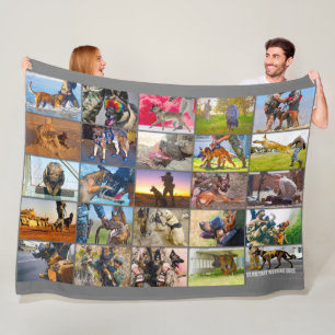 US MILITARY WORKING DOGS “MONTAGE” FLEECE BLANKET