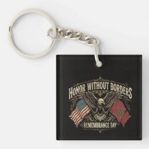 US-Morocco Remembrance Day Honour Without Border Keychain