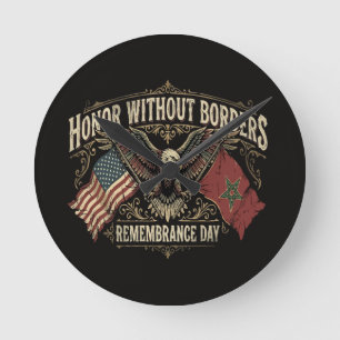 US-Morocco Remembrance Day   Honour Without Border Round Clock
