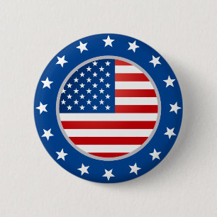 US National Flag Button