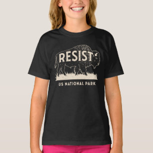 US National Park Resist Service Bison Buffalo T-Shirt